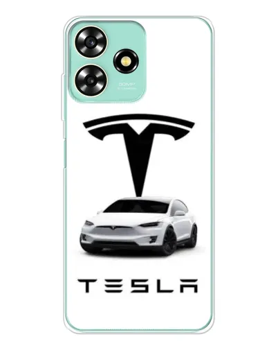 Чехол для ZTE Blade A73 с картинкой «Tesla White Style»