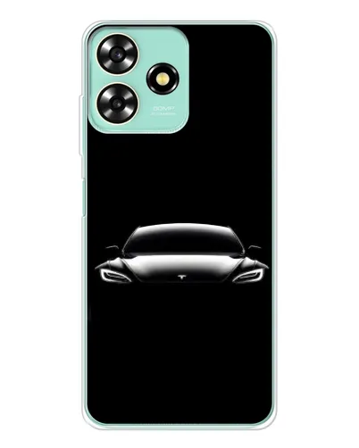 Чехол для ZTE Blade A73 с картинкой «Фары Tesla Night»