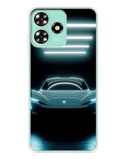 Чехол для ZTE Blade A73 с картинкой «Tesla в неоне»