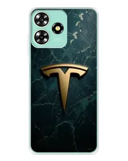Чехол для ZTE Blade A73 с картинкой «Мраморная Tesla Gold»
