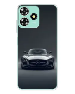 Чехол для ZTE Blade A73 с картинкой «Mercedes на черном»