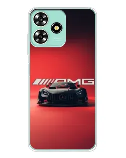 Чехол для ZTE Blade A73 с картинкой «Mercedes AMG — красная линия»
