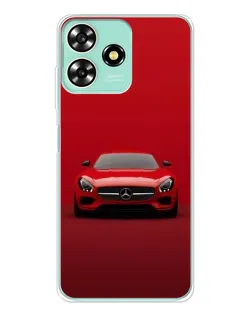 Чехол для ZTE Blade A73 с картинкой «Красный Mercedes AMG»