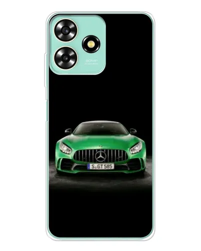 Чехол для ZTE Blade A73 с картинкой «Mercedes — неоновый лого»