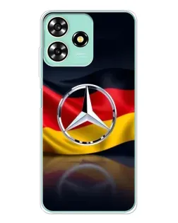 Чехол для ZTE Blade A73 с картинкой «Mercedes — флаг Германии»