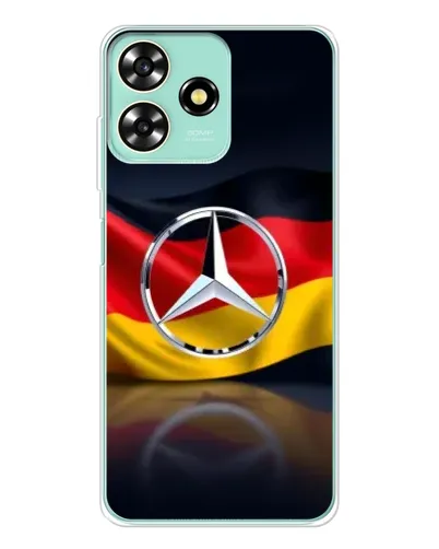 Чехол для ZTE Blade A73 с картинкой «Mercedes — флаг Германии»