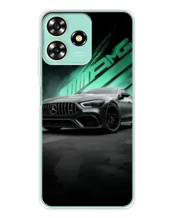 Чехол для ZTE Blade A73 с картинкой «Темный Mercedes AMG»