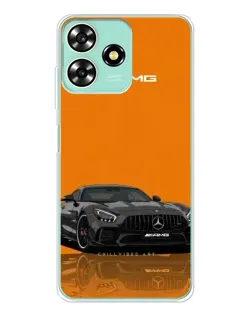 Чехол для ZTE Blade A73 с картинкой «Оранжевый Mercedes AMG»