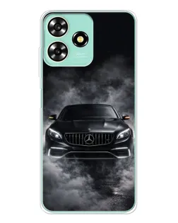 Чехол для ZTE Blade A73 с картинкой «Mercedes в дыму»
