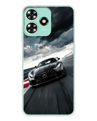 Чехол для ZTE Blade A73 с картинкой «Гоночный Mercedes AMG»