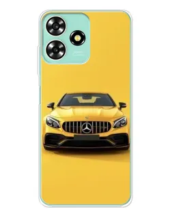 Чехол для ZTE Blade A73 с картинкой «Желтый Mercedes GT»