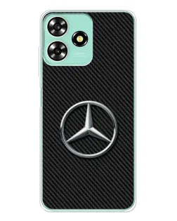 Чехол для ZTE Blade A73 с картинкой «Карбоновый Mercedes стиль»