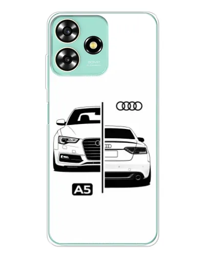 Чехол для ZTE Blade A73 с картинкой «Audi — контрастный дизайн»