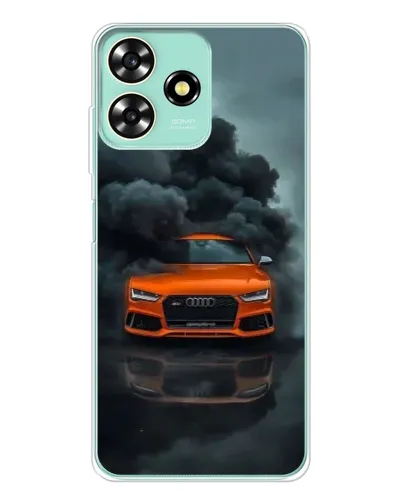 Чехол для ZTE Blade A73 с картинкой «Audi в облаках дыма»