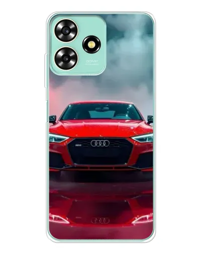 Чехол для ZTE Blade A73 с картинкой «Audi RS — красный стиль»