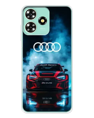 Чехол для ZTE Blade A73 с картинкой «Audi Sport — неон»