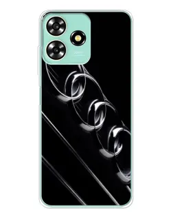 Чехол для ZTE Blade A73 с картинкой «Audi — абстрактные кольца»