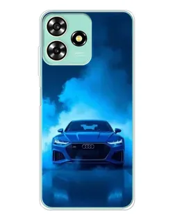Чехол для ZTE Blade A73 с картинкой «Audi — голубая энергия»