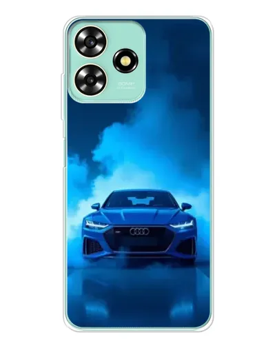 Чехол для ZTE Blade A73 с картинкой «Audi — голубая энергия»