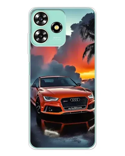 Чехол для ZTE Blade A73 с картинкой «Audi — закат»