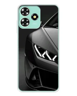 Чехол для ZTE Blade A73 с картинкой «Lamborghini фары детализация»