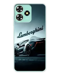 Чехол для ZTE Blade A73 с картинкой «Классическая надпись Lamborghini»