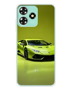 Чехол для ZTE Blade A73 с картинкой «Салатовый Lamborghini Huracan»