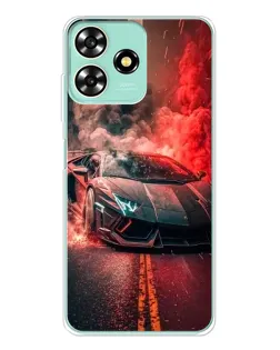 Чехол для ZTE Blade A73 с картинкой «Lamborghini красный дым»
