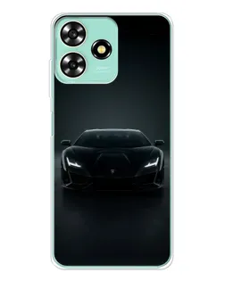 Чехол для ZTE Blade A73 с картинкой «Черный Lamborghini Aventador»