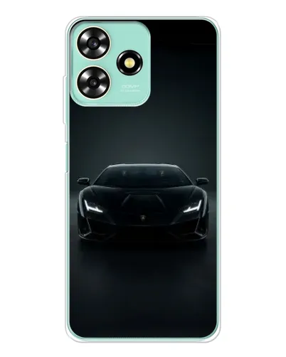 Чехол для ZTE Blade A73 с картинкой «Черный Lamborghini Aventador»