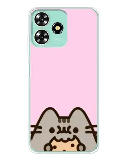 Чохол для ZTE Blade A73 з картинкою «Pusheen та печиво»
