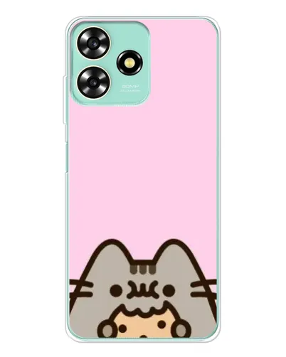 Чохол для ZTE Blade A73 з картинкою «Pusheen та печиво»