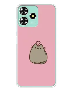 Чохол для ZTE Blade A73 з картинкою «Pusheen серце»