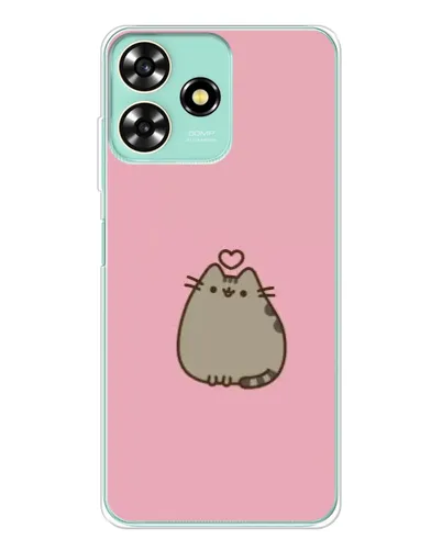 Чохол для ZTE Blade A73 з картинкою «Pusheen серце»