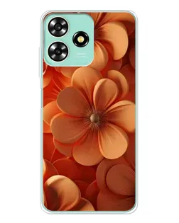 Чохол для ZTE Blade A73 з картинкою «Помаранчева макро квітка»