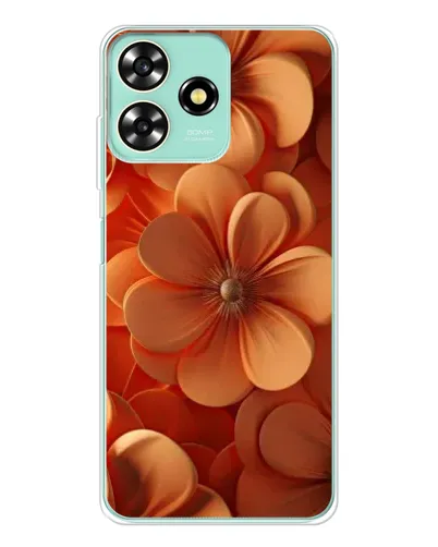 Чохол для ZTE Blade A73 з картинкою «Помаранчева макро квітка»