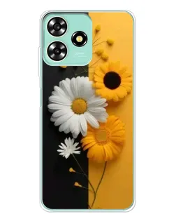 Чохол для ZTE Blade A73 з картинкою «Соняшник та ромашка»