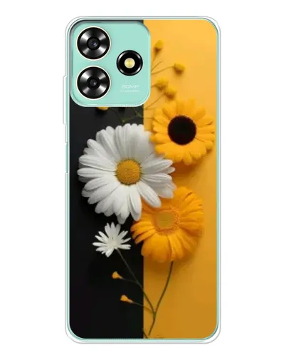 Чохол для ZTE Blade A73 з картинкою «Соняшник та ромашка»