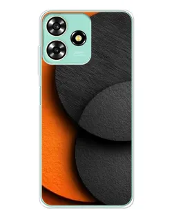 Чохол для ZTE Blade A73 з картинкою «Геометрія помаранчевих кіл»