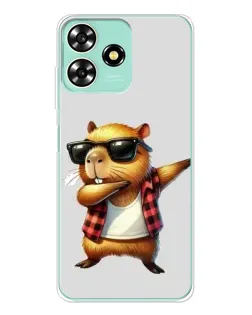 Чохол для ZTE Blade A73 з картинкою «Капібара репер даб»