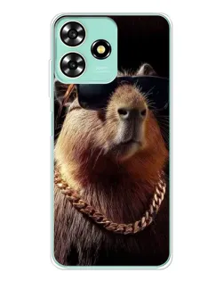 Чохол для ZTE Blade A73 з картинкою «Капібара золотий ланцюг»