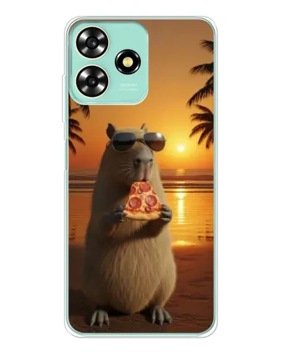 Чохол для ZTE Blade A73 з картинкою «Капібара з піцою» Чохол для ZTE Blade A73 з картинкою «Капібара з піцою»