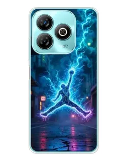 Чехол для ZTE Blade A75 с картинкой «Jordan Gold Jumpman»