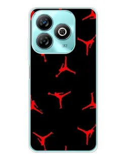 Чехол для ZTE Blade A75 с картинкой «Jordan Red Pattern»