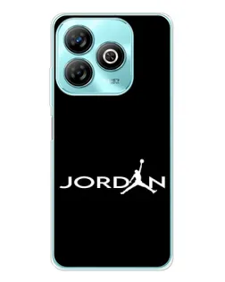 Чехол для ZTE Blade A75 с картинкой «Jordan White Logo»