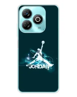 Чехол для ZTE Blade A75 с картинкой «Jordan Blue Fire»
