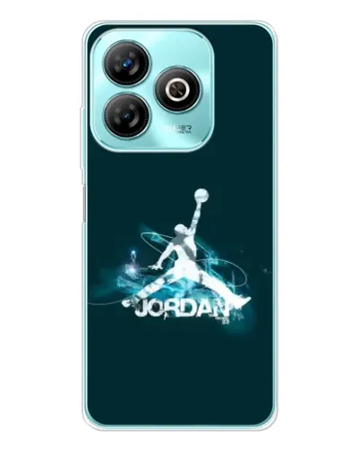 Чехол для ZTE Blade A75 с картинкой «Jordan Blue Fire»