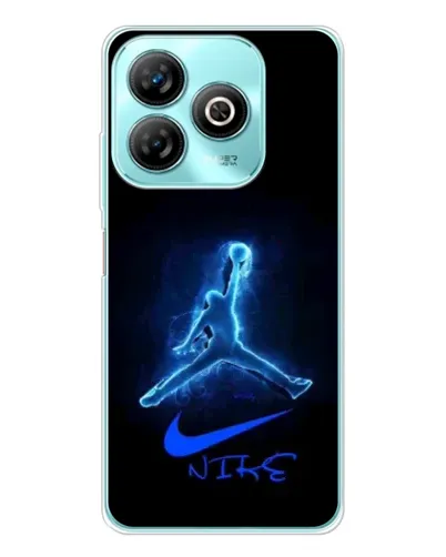 Чехол для ZTE Blade A75 с картинкой «Jordan Neon Blue»