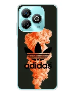 Чехол для ZTE Blade A75 с картинкой «Оранжевый дым Adidas»