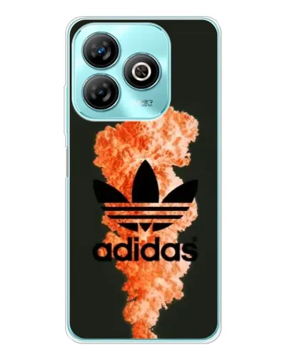 Чехол для ZTE Blade A75 с картинкой «Оранжевый дым Adidas»
